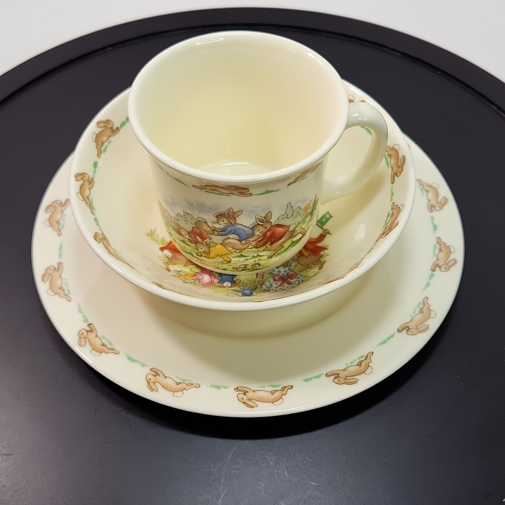 Bunnykins Breakfast Trio - Plate, Bowl, Cup (different patterns)